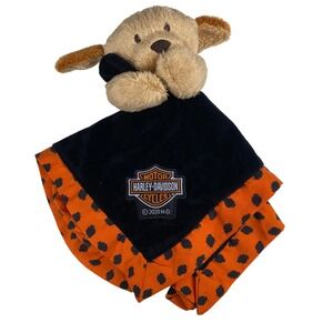 Harley-Davidson‎ Baby Puppy Dog Security Blanket Lovey Black Orange 2020 WP602